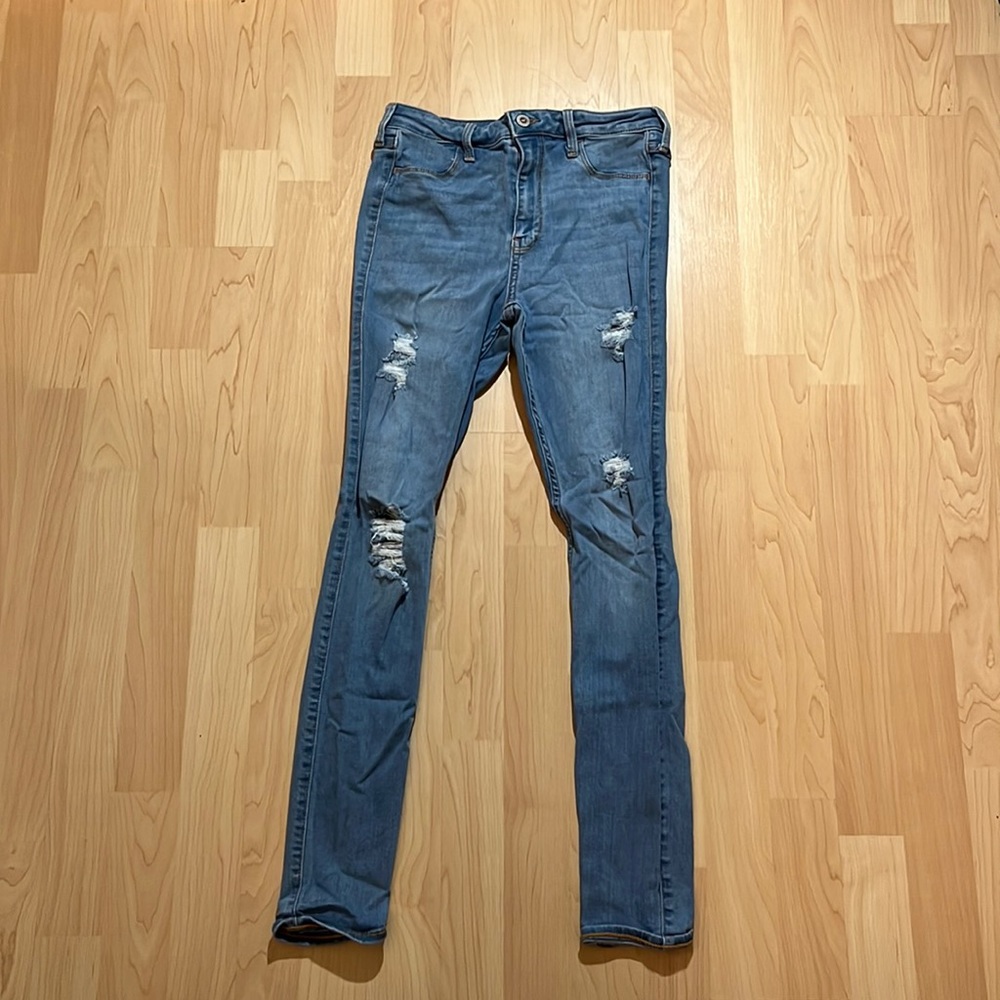Hollister Lightly Distressed High Waisted Jeans